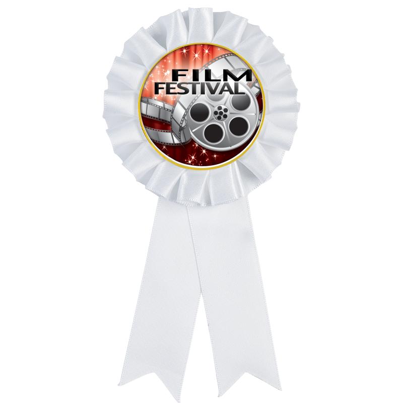 WHITE MYLAR ROSETTES