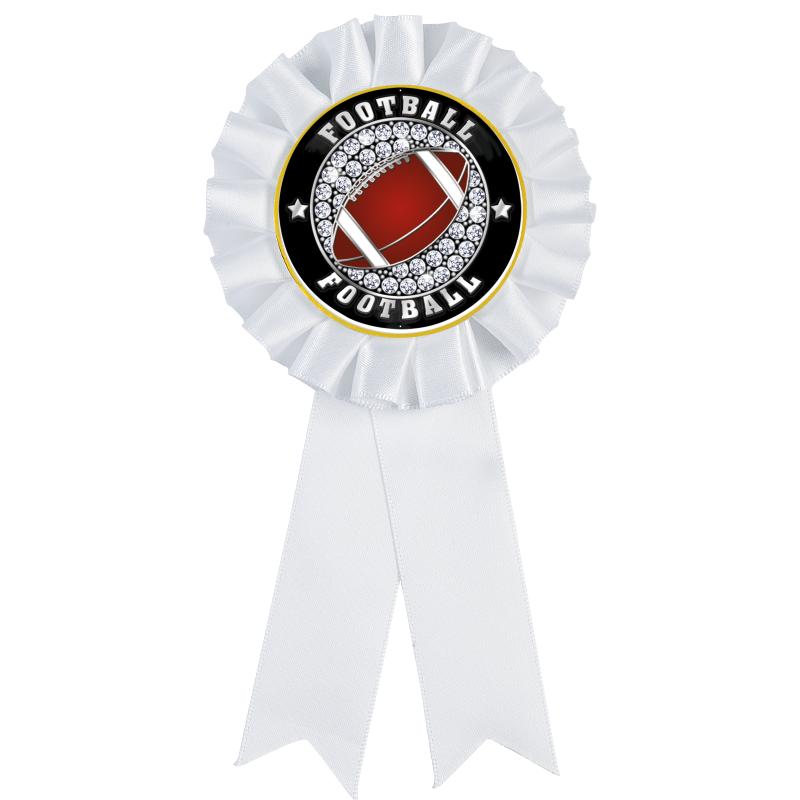 WHITE MYLAR ROSETTES