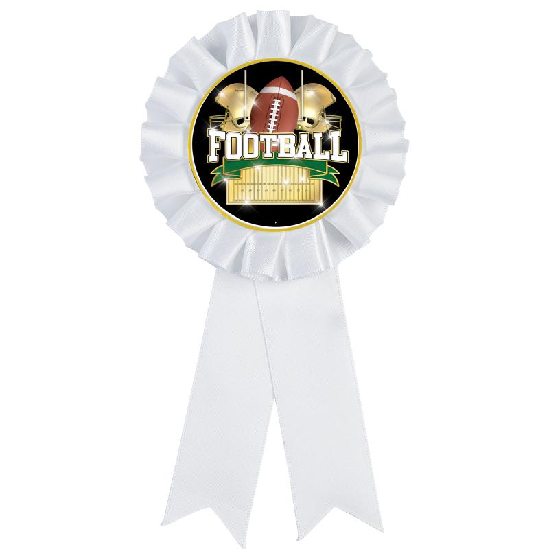 WHITE MYLAR ROSETTES