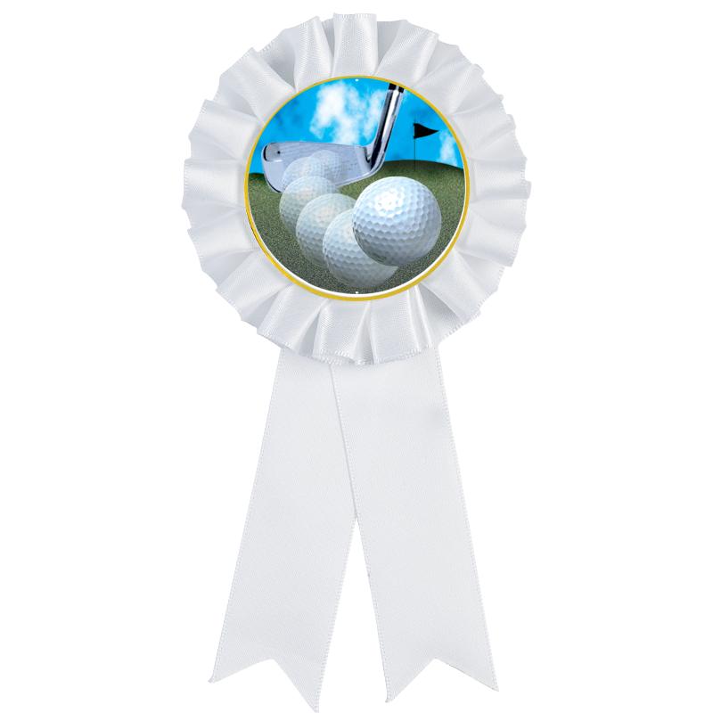 WHITE MYLAR ROSETTES
