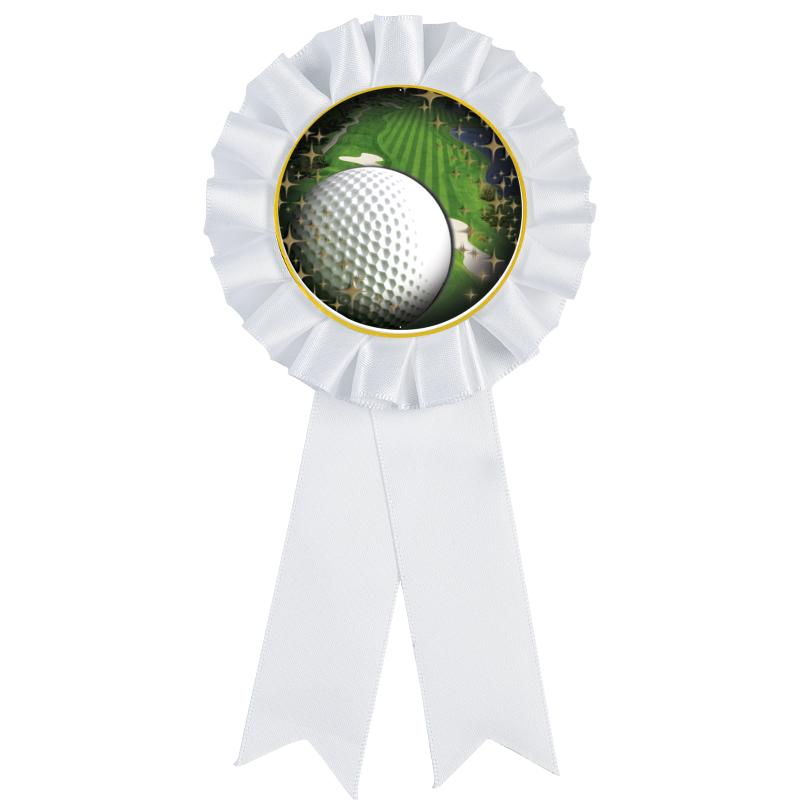 WHITE MYLAR ROSETTES