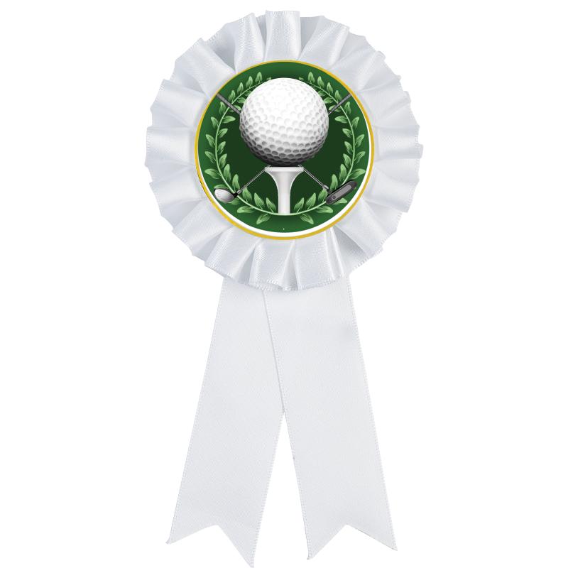 WHITE MYLAR ROSETTES