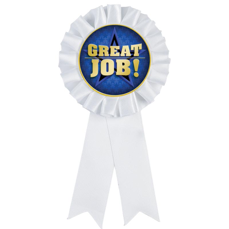 WHITE MYLAR ROSETTES