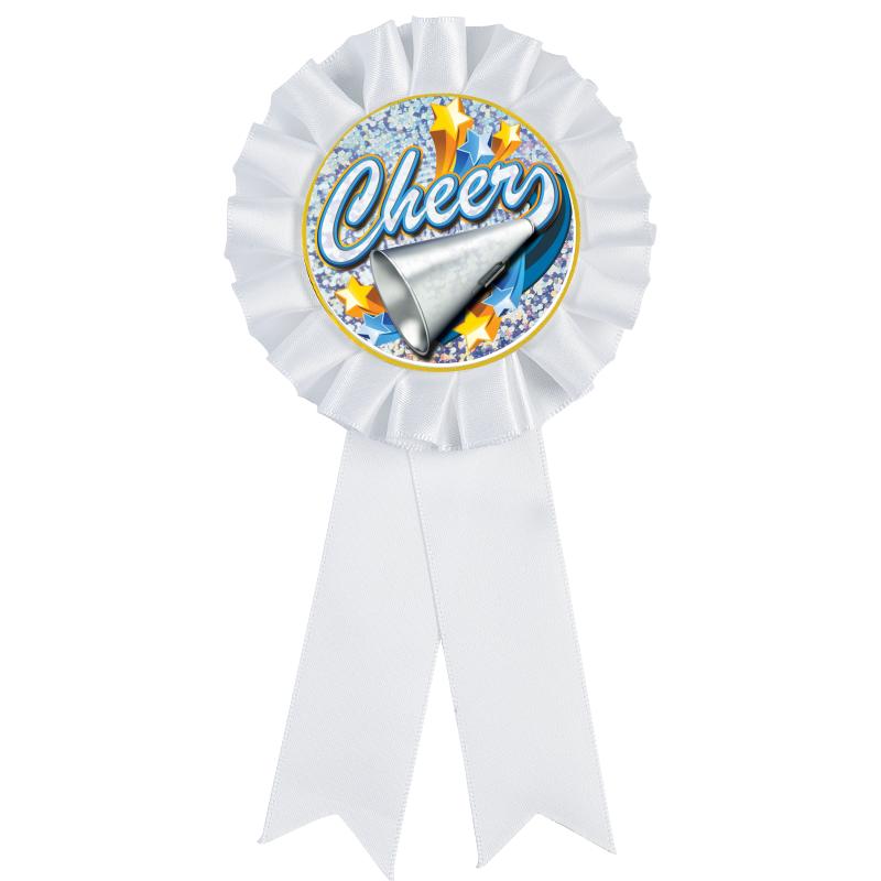 WHITE MYLAR ROSETTES