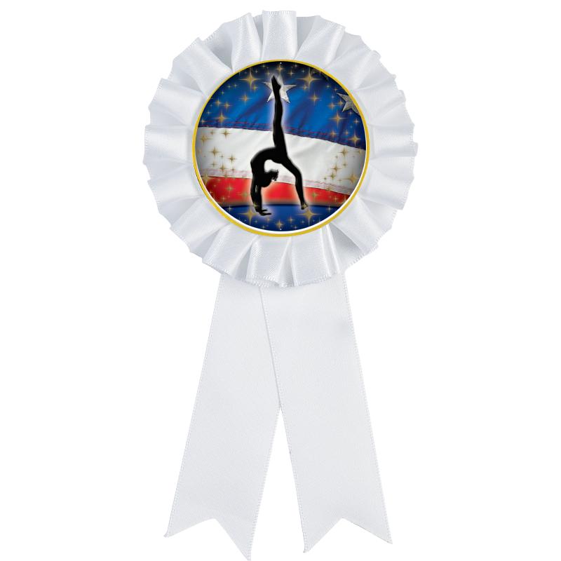 WHITE MYLAR ROSETTES