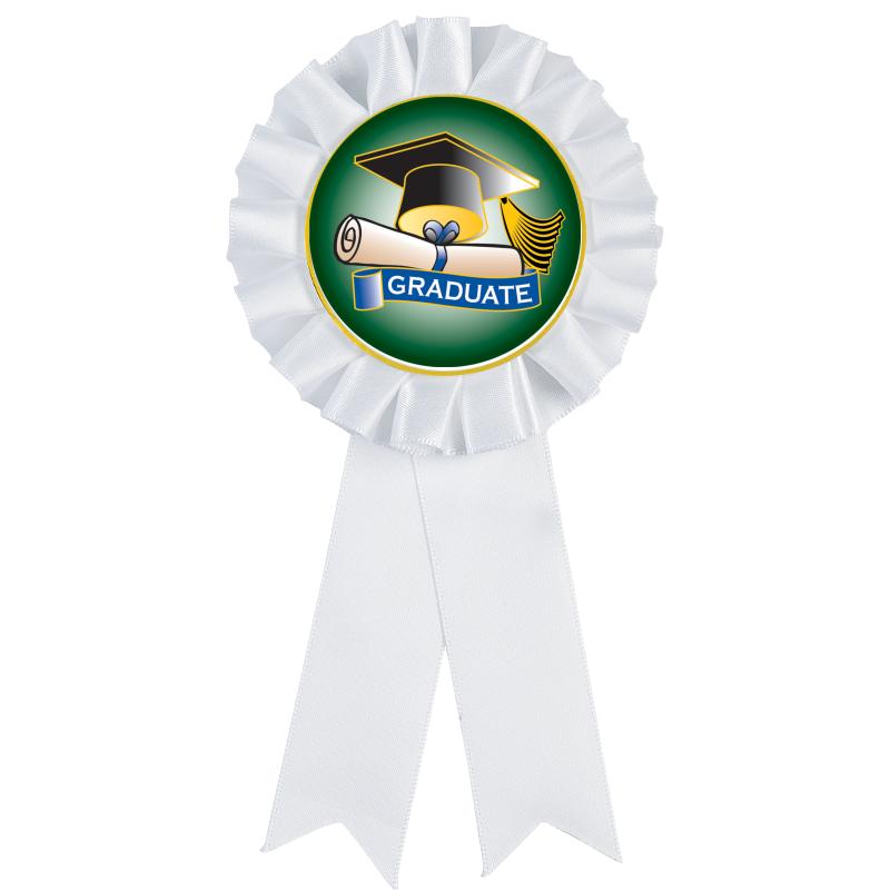 WHITE MYLAR ROSETTES