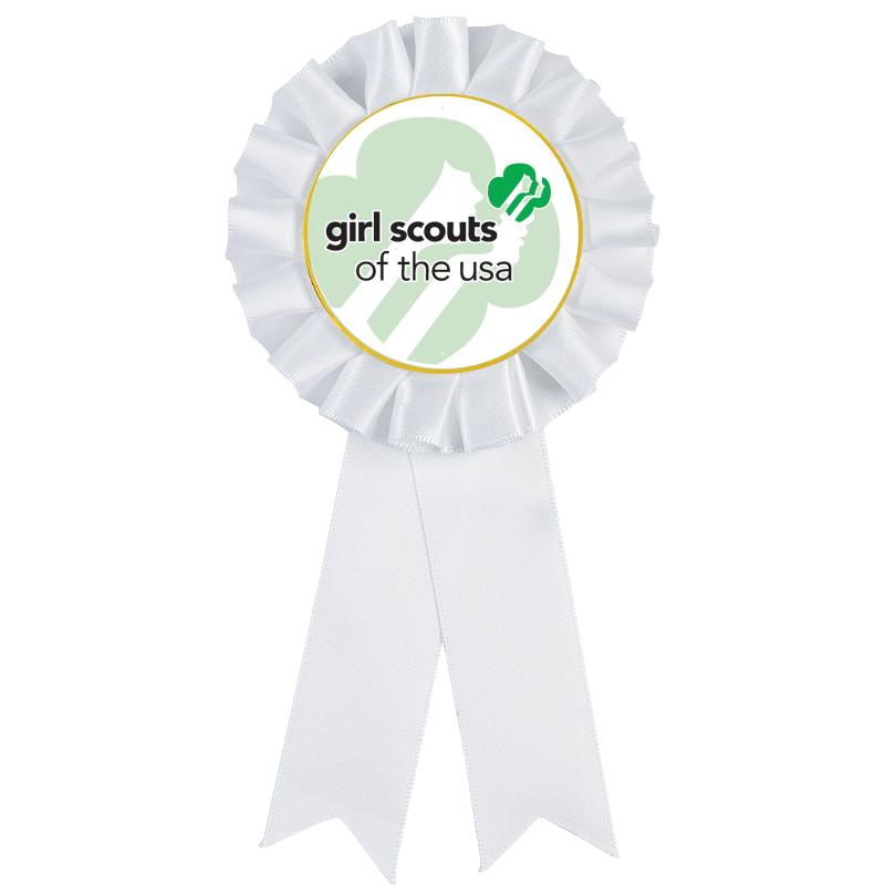 WHITE MYLAR ROSETTES