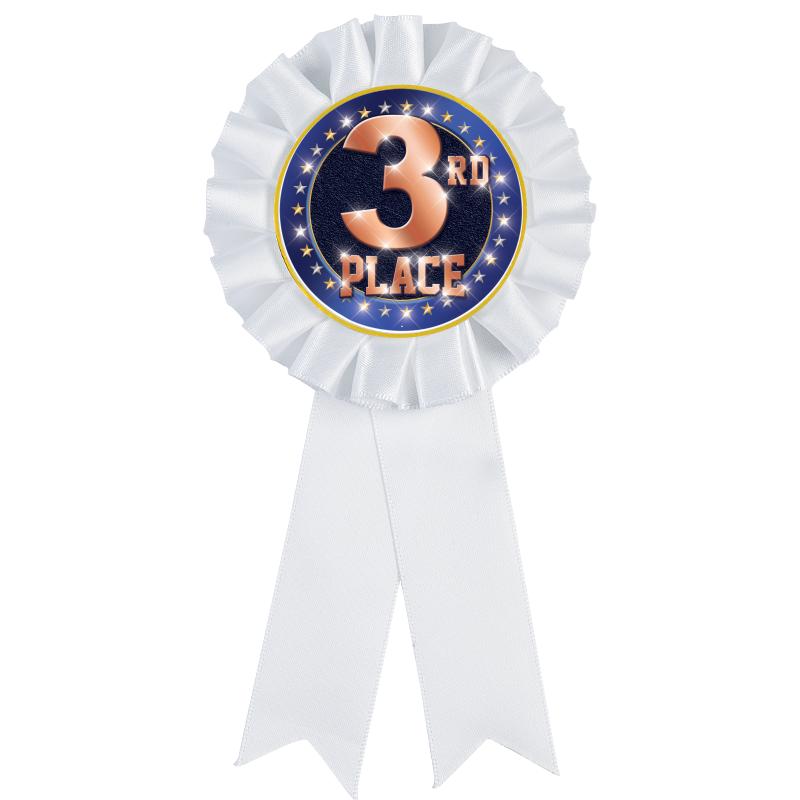 WHITE MYLAR ROSETTES