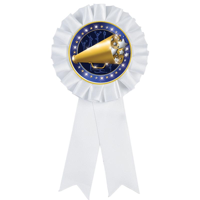 WHITE MYLAR ROSETTES