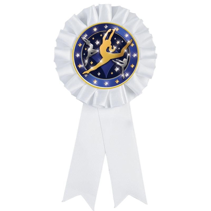 WHITE MYLAR ROSETTES