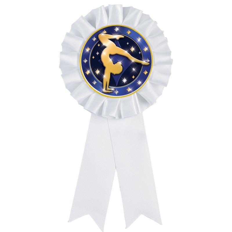 WHITE MYLAR ROSETTES