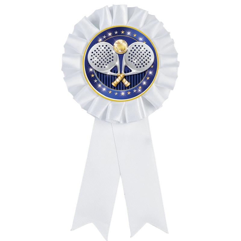 WHITE MYLAR ROSETTES