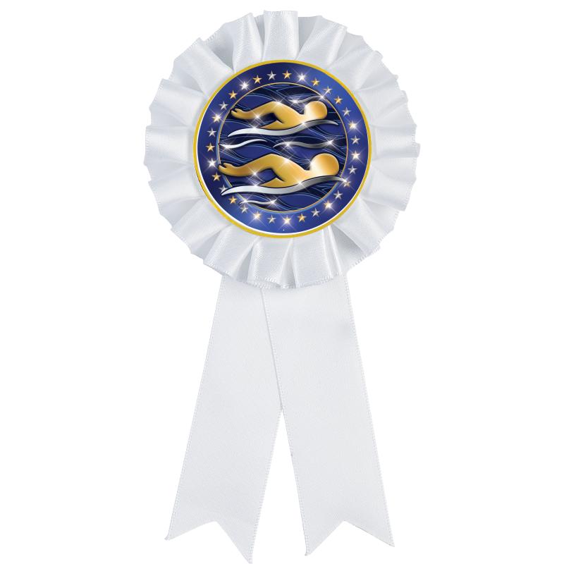 WHITE MYLAR ROSETTES