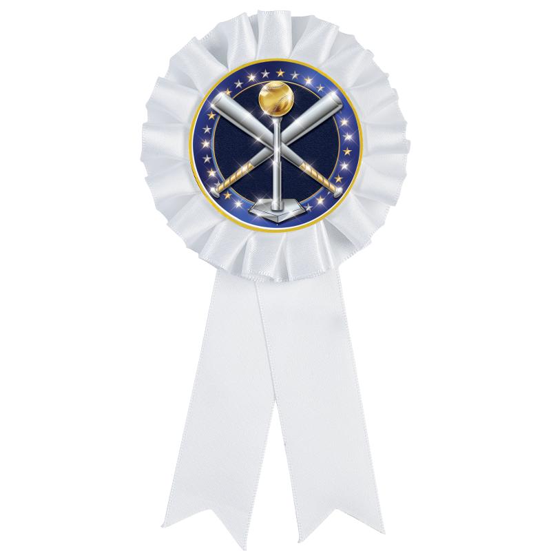 WHITE MYLAR ROSETTES