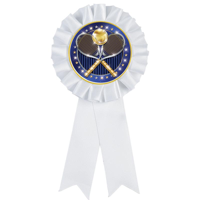 WHITE MYLAR ROSETTES