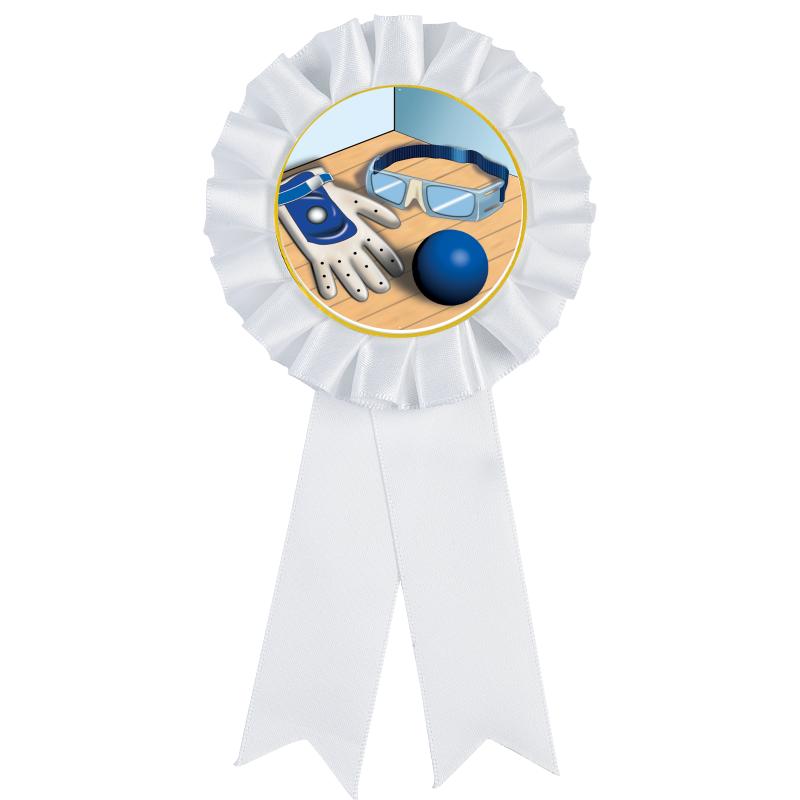 WHITE MYLAR ROSETTES