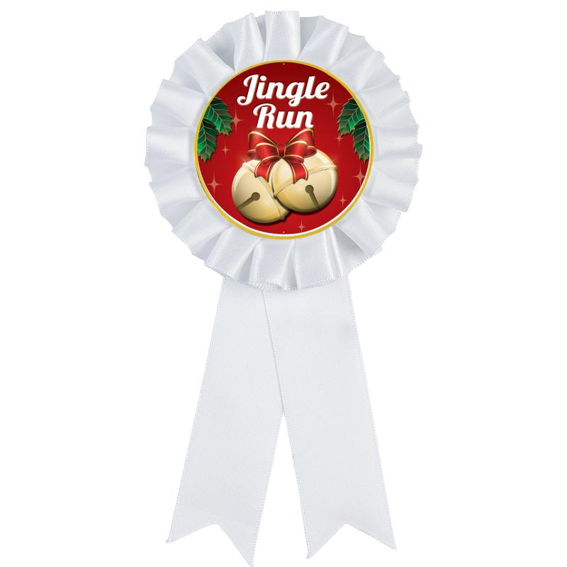 WHITE MYLAR ROSETTES