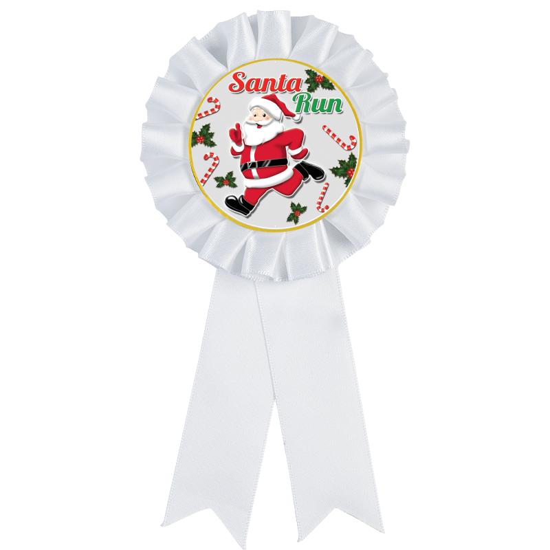 WHITE MYLAR ROSETTES