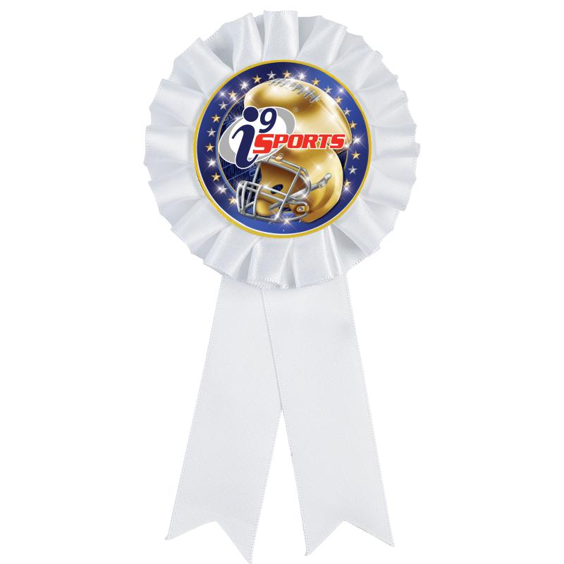WHITE MYLAR ROSETTES