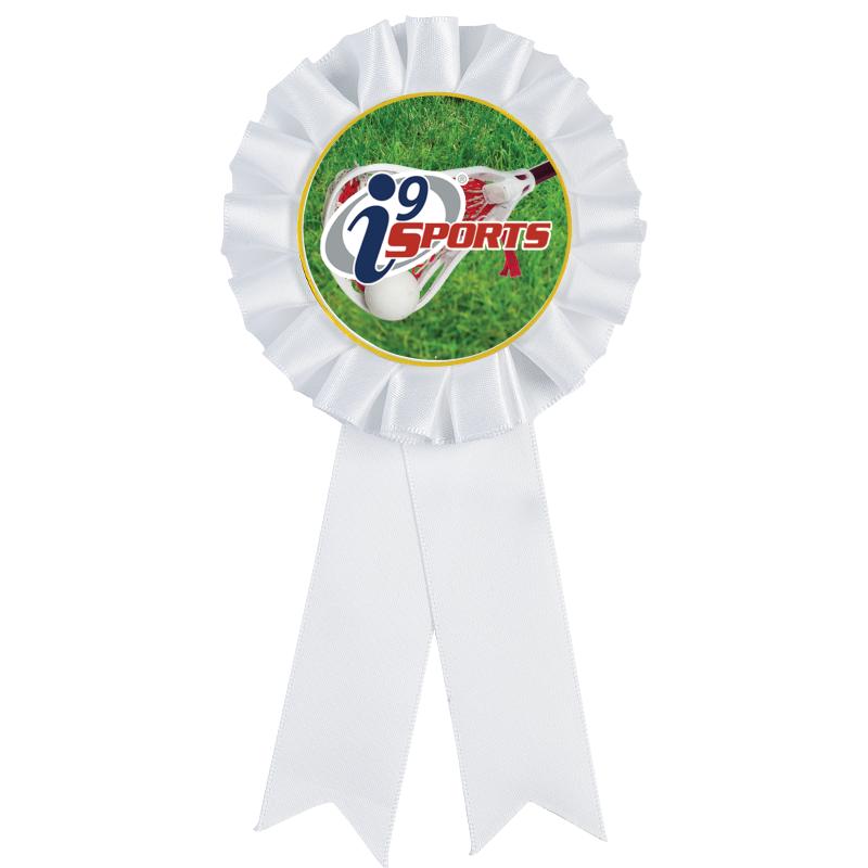 WHITE MYLAR ROSETTES