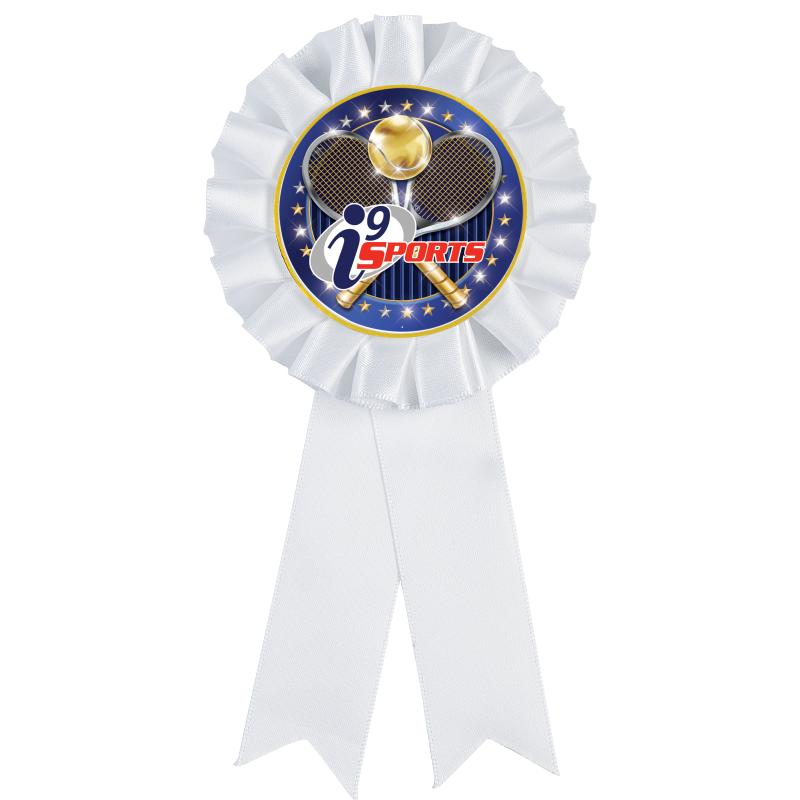 WHITE MYLAR ROSETTES