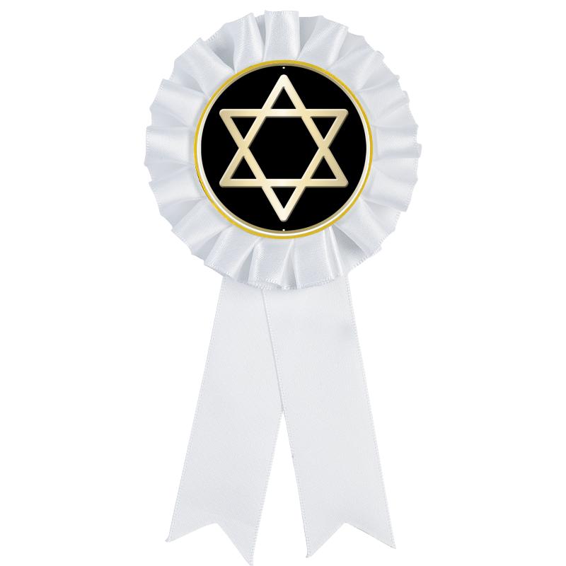 WHITE MYLAR ROSETTES