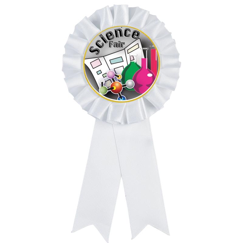 WHITE MYLAR ROSETTES