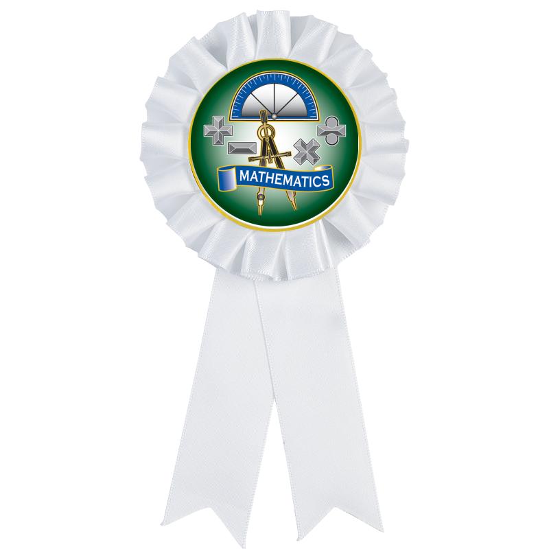 WHITE MYLAR ROSETTES