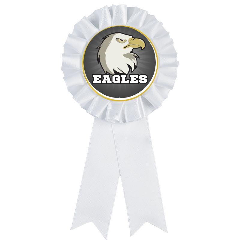 WHITE MYLAR ROSETTES