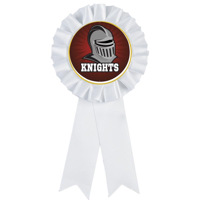 WHITE MYLAR ROSETTES