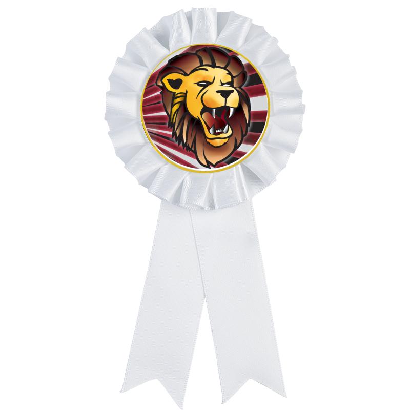 WHITE MYLAR ROSETTES