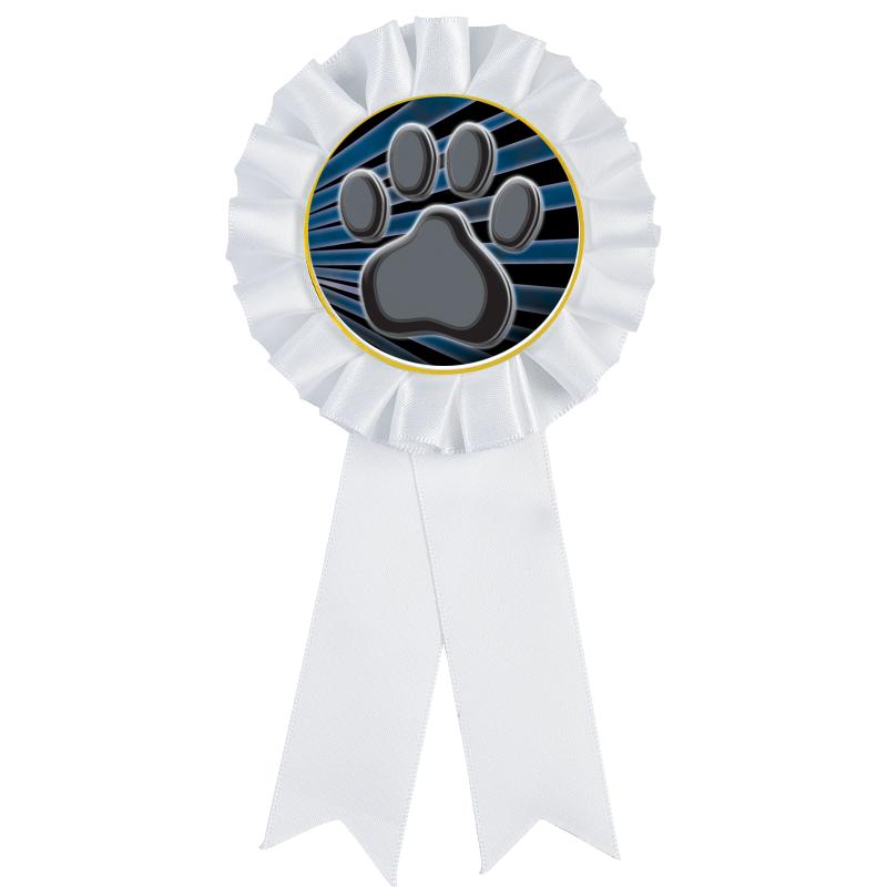 WHITE MYLAR ROSETTES