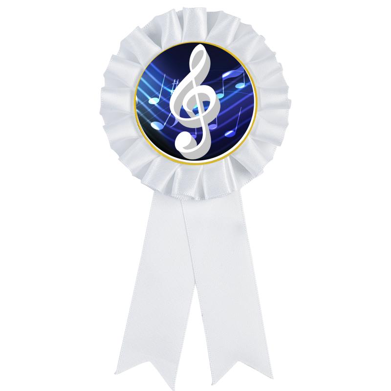 WHITE MYLAR ROSETTES