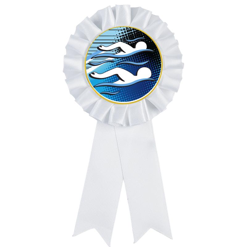 WHITE MYLAR ROSETTES