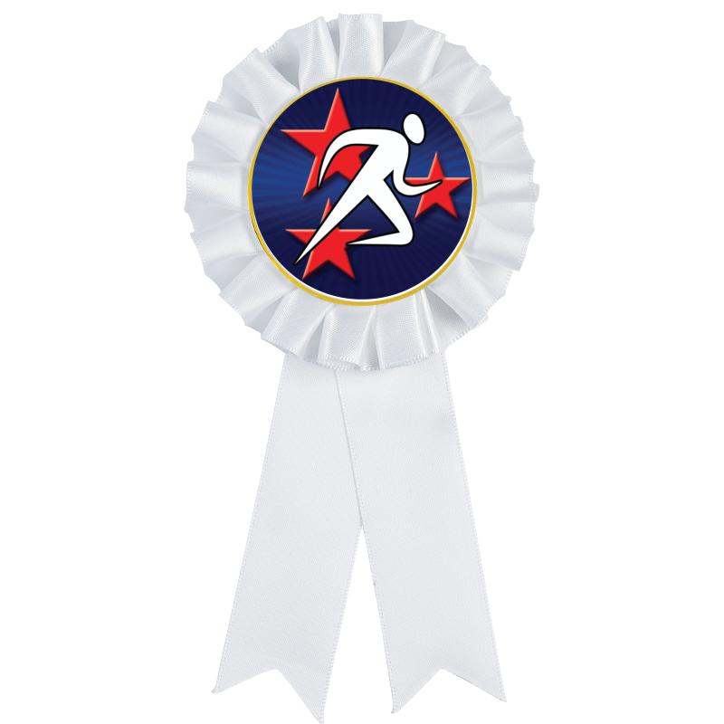 WHITE MYLAR ROSETTES