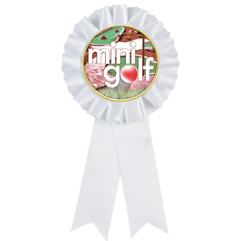 WHITE MYLAR ROSETTES