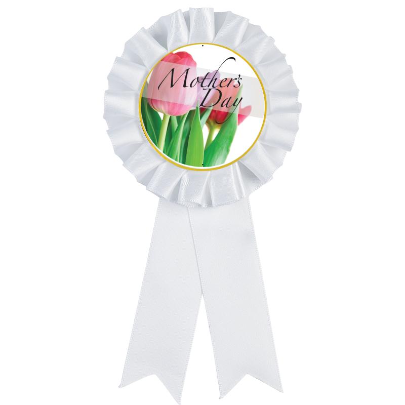 WHITE MYLAR ROSETTES