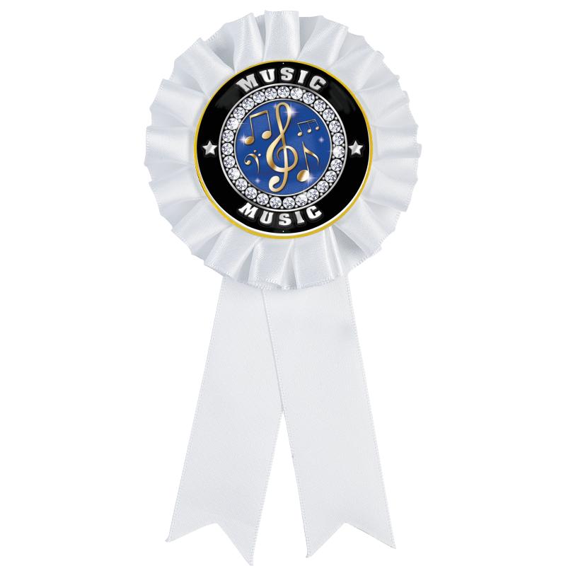 WHITE MYLAR ROSETTES