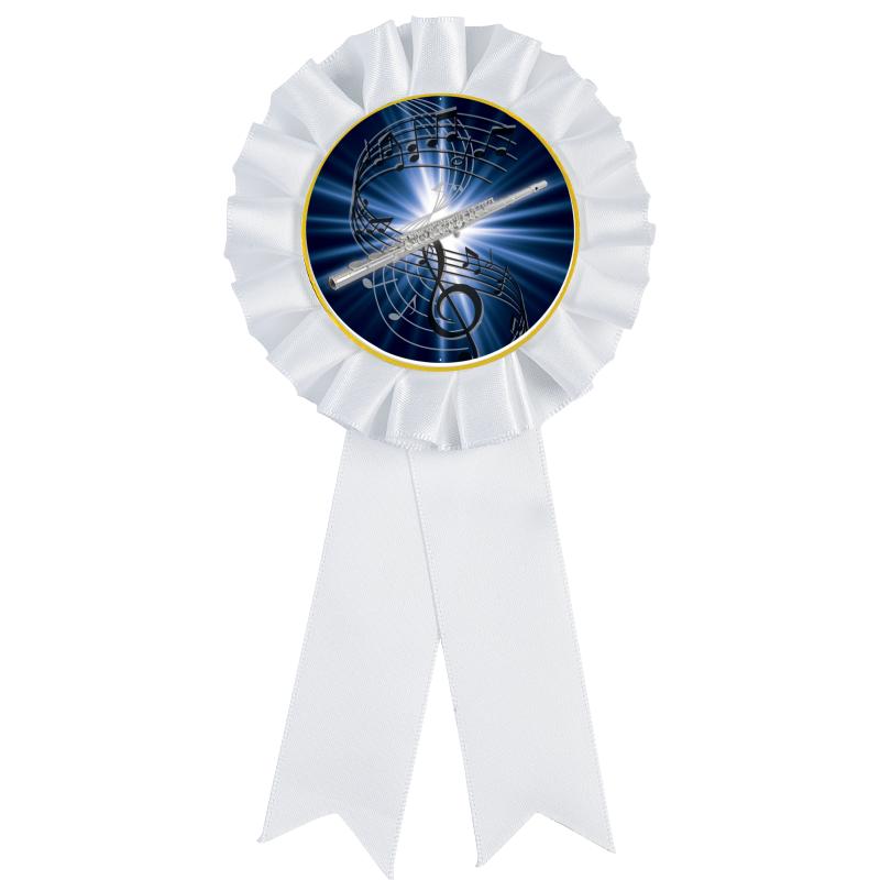 WHITE MYLAR ROSETTES