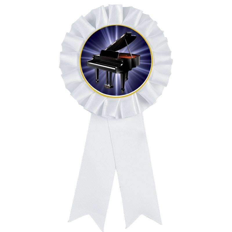 WHITE MYLAR ROSETTES