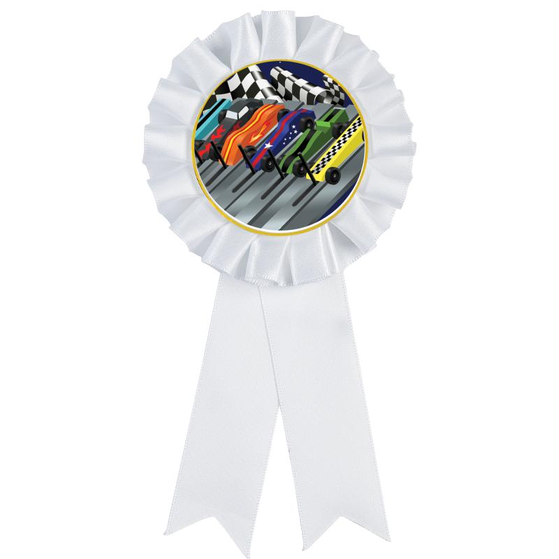 WHITE MYLAR ROSETTES