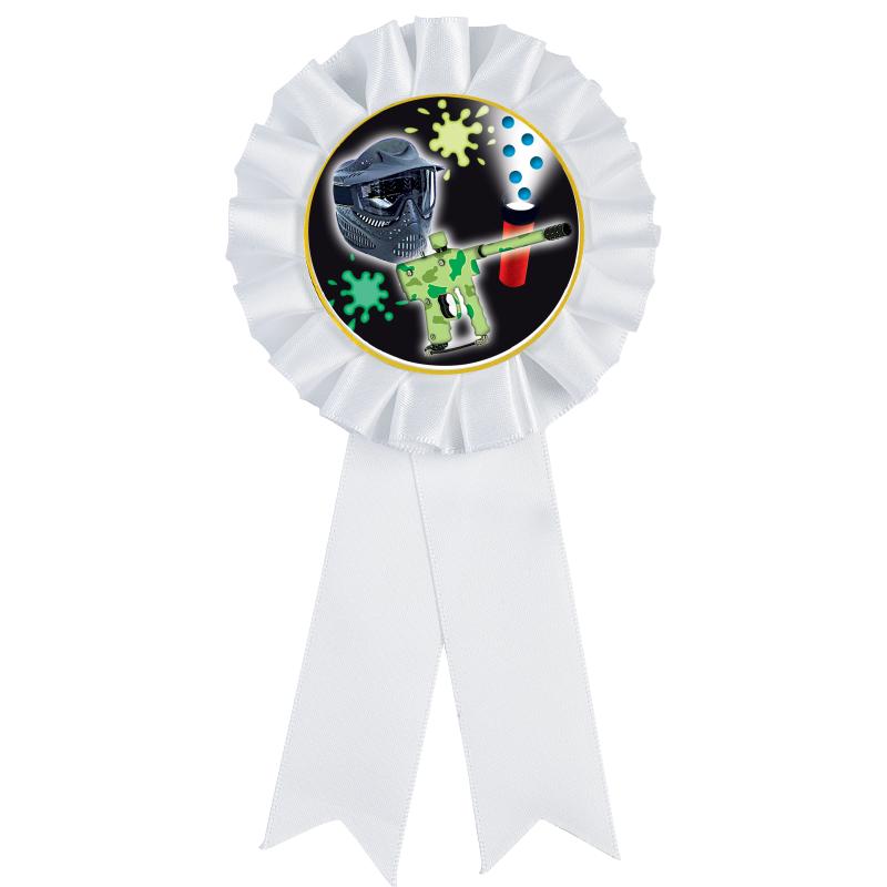 WHITE MYLAR ROSETTES