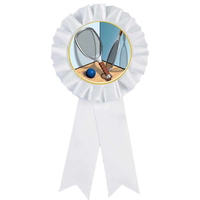 WHITE MYLAR ROSETTES