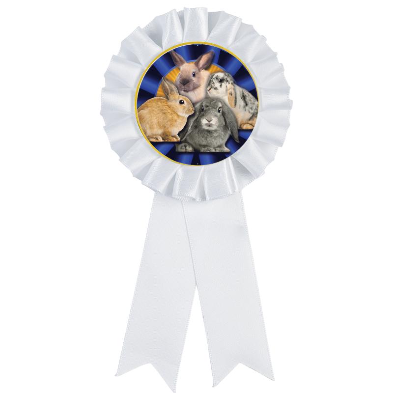 WHITE MYLAR ROSETTES