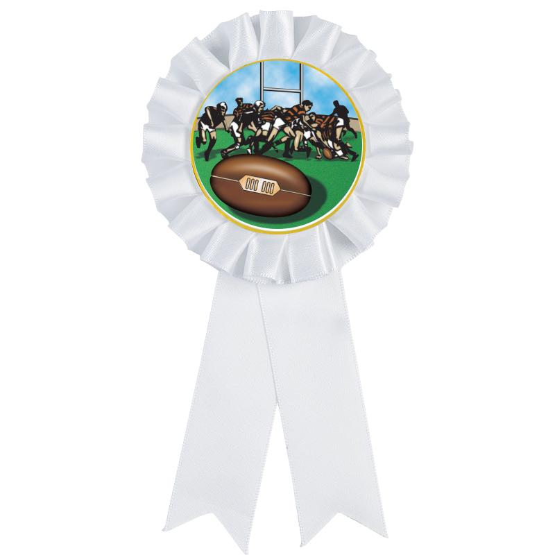 WHITE MYLAR ROSETTES