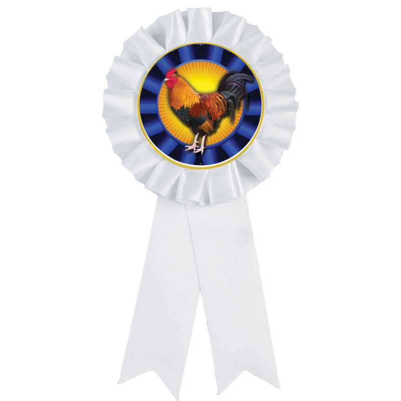 WHITE MYLAR ROSETTES