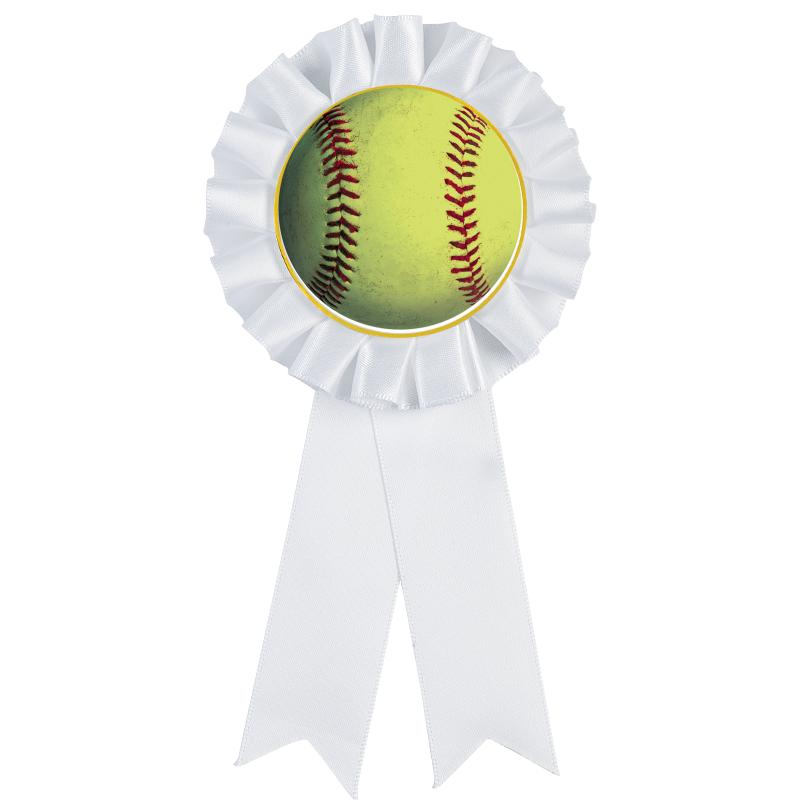 WHITE MYLAR ROSETTES