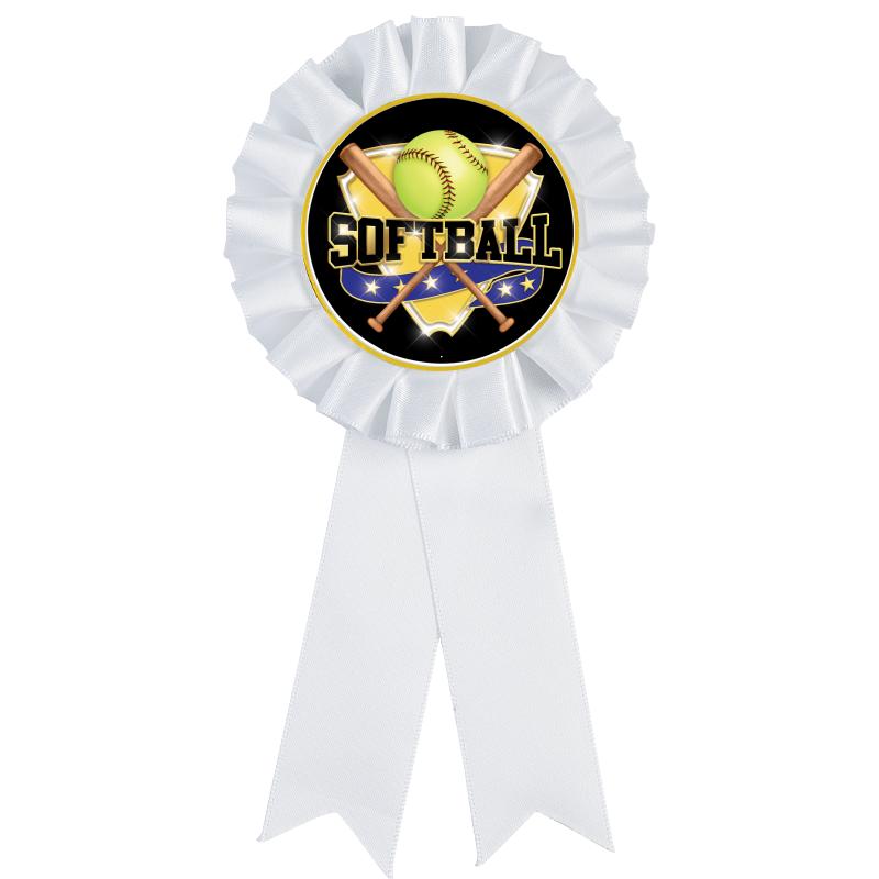 WHITE MYLAR ROSETTES