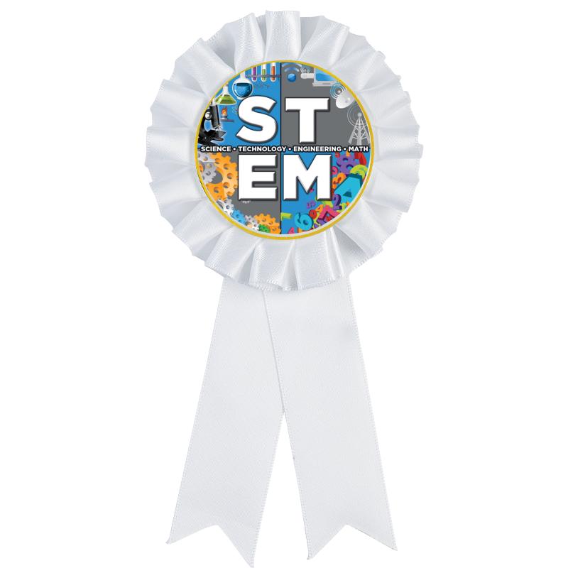 WHITE MYLAR ROSETTES