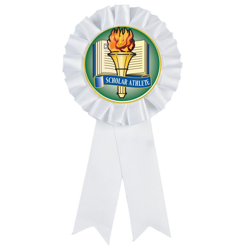 WHITE MYLAR ROSETTES